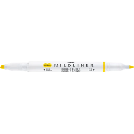 Szövegkiemelő ZEBRA kétvégű MILDLINER vágotthegy 4mm - filchegy 1,4mm Friendly lemon yellow szinű