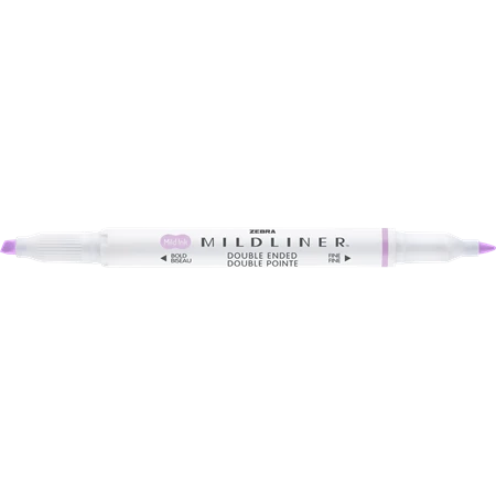 Szövegkiemelő ZEBRA kétvégű MILDLINER vágotthegy 4mm - filchegy 1,4mm Gentle Lilac szinű
