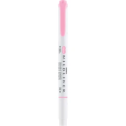 Szövegkiemelő ZEBRA kétvégű MILDLINER vágotthegy 4mm - filchegy 1,4mm Gentle baby pink szinű