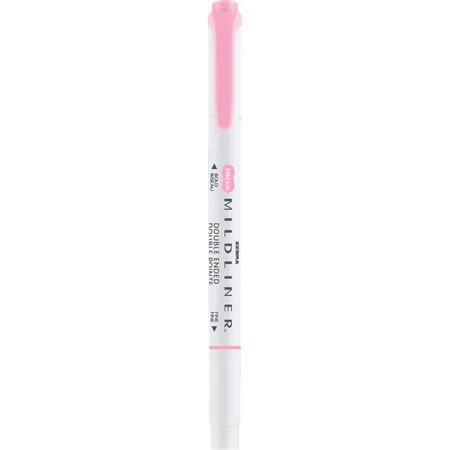 Szövegkiemelő ZEBRA kétvégű MILDLINER vágotthegy 4mm - filchegy 1,4mm Gentle baby pink szinű