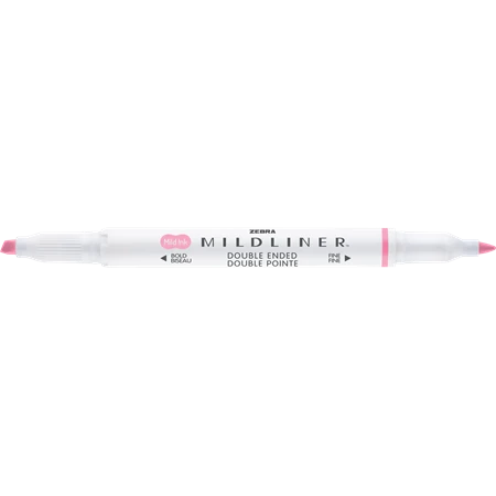 Szövegkiemelő ZEBRA kétvégű MILDLINER vágotthegy 4mm - filchegy 1,4mm Gentle baby pink szinű