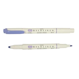 Szövegkiemelő ZEBRA kétvégű MILDLINER vágotthegy 4mm - filchegy 1,4mm Levender szinű