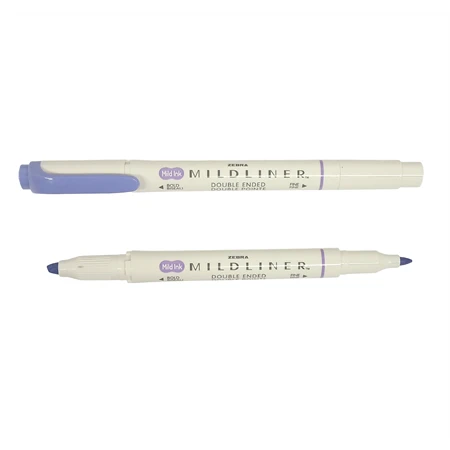 Szövegkiemelő ZEBRA kétvégű MILDLINER vágotthegy 4mm - filchegy 1,4mm Levender szinű