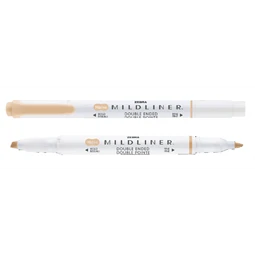 Szövegkiemelő ZEBRA kétvégű MILDLINER vágotthegy 4mm - filchegy 1,4mm Neutral beige szinű