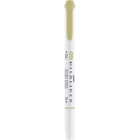 Szövegkiemelő ZEBRA kétvégű MILDLINER vágotthegy 4mm - filchegy 1,4mm Neutral olive szinű