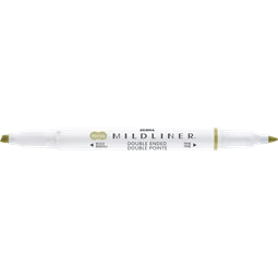 Szövegkiemelő ZEBRA kétvégű MILDLINER vágotthegy 4mm - filchegy 1,4mm Neutral olive szinű