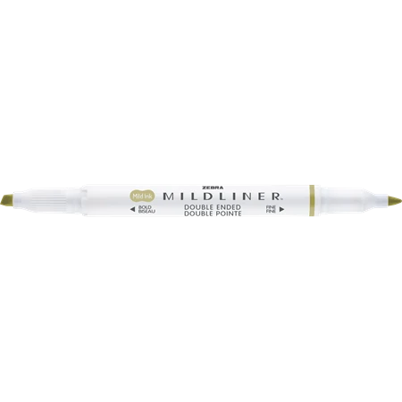 Szövegkiemelő ZEBRA kétvégű MILDLINER vágotthegy 4mm - filchegy 1,4mm Neutral olive szinű