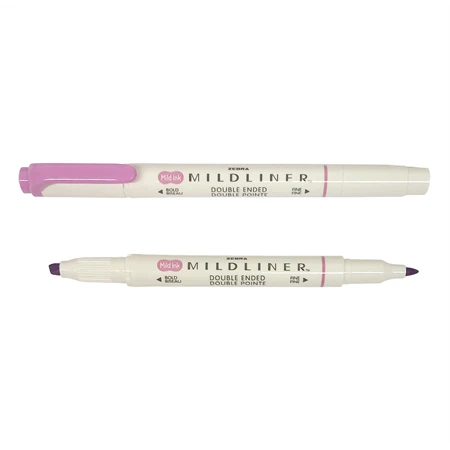 Szövegkiemelő ZEBRA kétvégű MILDLINER vágotthegy 4mm - filchegy 1,4mm Warm Magenta