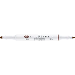 Szövegkiemelő ZEBRA kétvégű MILDLINER vágotthegy 4mm - filchegy 1,4mm Warm brown, barna szinű