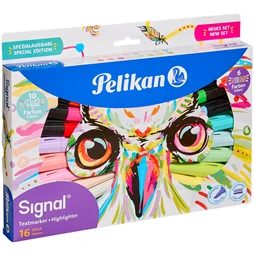 Szövegkiemelő készlet 16db-os PELIKAN Signal Owl, baglyos
