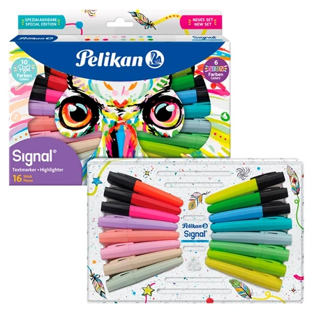 Szövegkiemelő készlet 16db-os PELIKAN Signal Owl, baglyos