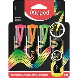 Szövegkiemelő készlet 4db-os MAPED Fluo Peps Flex 1-5 mm 4 különböző szín