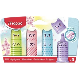 Szövegkiemelő készlet 4db-os Mini Pastel, 1-5 mm, 4 különböző pasztell szín