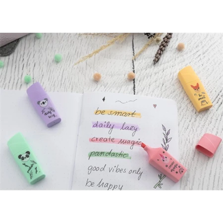 Szövegkiemelő készlet 4db-os ANIMAL mini pasztell