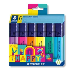 Szövegkiemelő készlet 6db-os STAEDTLER, 1-5 mm Textsurfer classic 364 C Happy