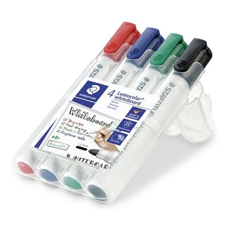 Táblafilc készlet 4db-os STAEDTLER Lumocolor 351 2 mm, kúpos