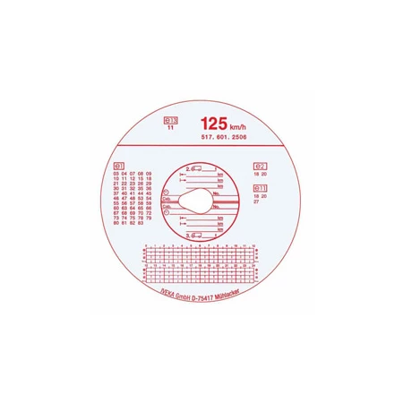Tachografpapir 125 km/h 100lap/dob.