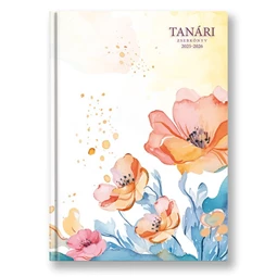 Tanári zsebkönyv 2025-2026 TOPTIMER A/5 heti 145x205 mm Pipacs papírborító