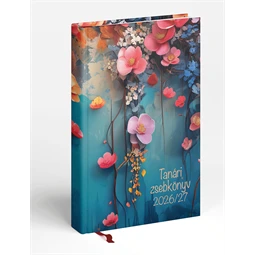 Tanári zsebkönyv 2026-2027 REAL floral