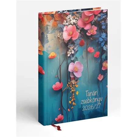 Tanári zsebkönyv 2026-2027 REAL floral