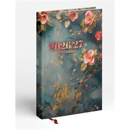 Tanári zsebkönyv 2026-2027 REAL virágminta