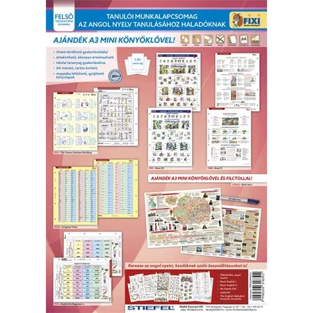 Tanulói munkalap csomag, 5 munkalap, 1 alátét, filc, STIEFEL Angol haladóknak