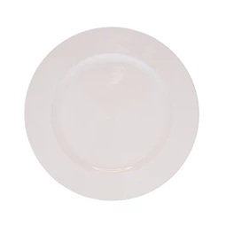 Tányér műanyag kerek L műanyag, 33x33x2 cm, fehér