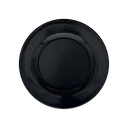 Tányér műanyag kerek L műanyag, 33x33x2 cm, fekete