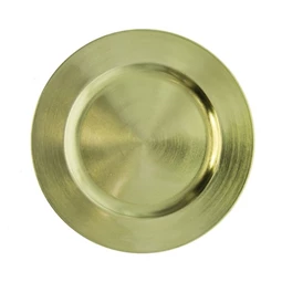 Tányér műanyag kerek L műanyag, 33x33x2 cm, fényes zöld