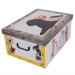 Tárolódoboz 51x37x24cm Miss Space MAXI, Kutya sárga