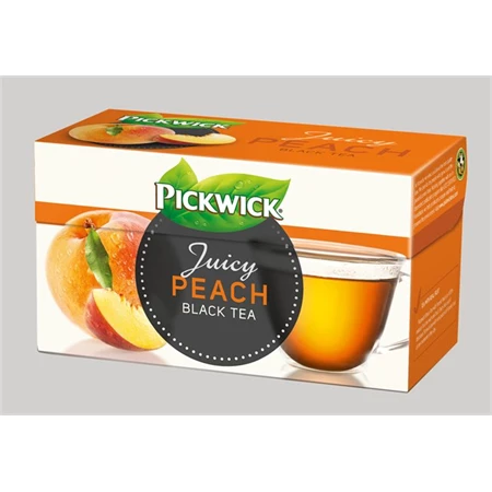 Fekete tea, PICKWICK őszibarack ízű 20x1,5 g