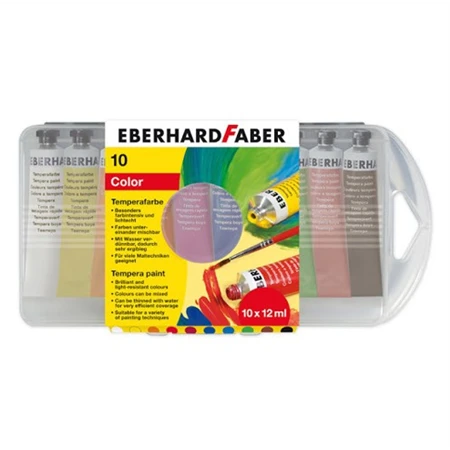 Tempera 10db-os Eberhard Faber 10x12ml, tubusos