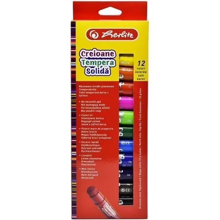 Tempera 12db-os HERLITZ 12 x 10gr, 12 szín