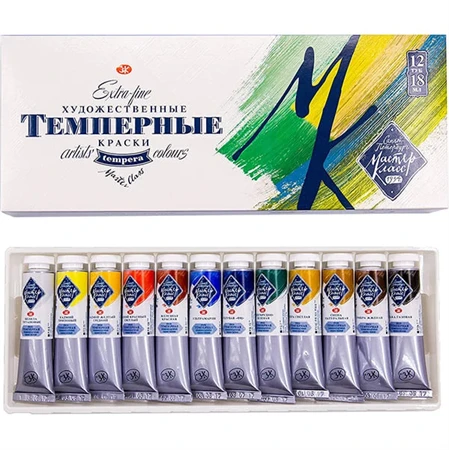 Tempera 12db-os Saint-Petersburg Master Class 18ml tubusos