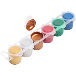 Tempera  6db-os ICO Süni tégelyes 25ml/tégely metál színek