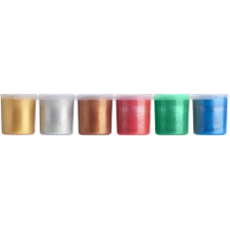 Tempera  6db-os ICO Süni tégelyes 25ml/tégely metál színek