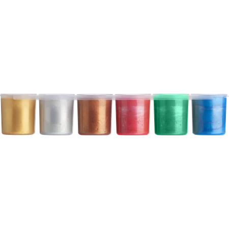 Tempera  6db-os ICO Süni tégelyes 25ml/tégely metál színek