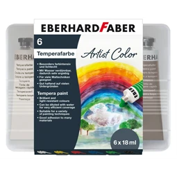 Tempera 6db-os Eberhard Faber 6x18ml, tubusos