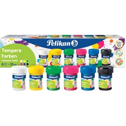 Tempera 6db-os PELIKAN tégelyes 6x25ml