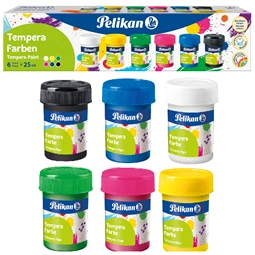 Tempera 6db-os PELIKAN tégelyes 6x25ml