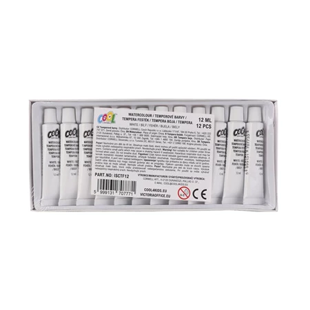 Tempera COOL BY VICTORIA 12ml fehér