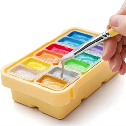 Tempera gouache 12db-os HIMI Twin Cup 12x12g yellow case