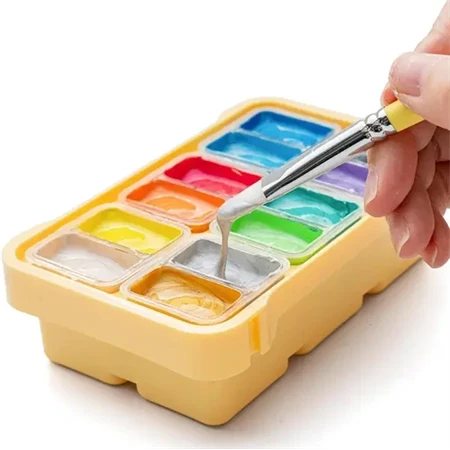 Tempera gouache 12db-os HIMI Twin Cup 12x12g yellow case