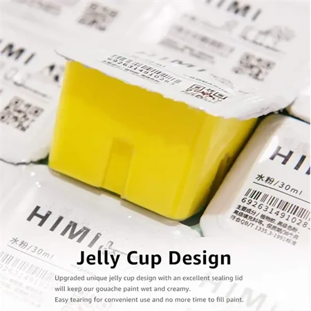 Tempera gouache 18db-os HIMI Jelly Cup 15x30g+3ecset green case