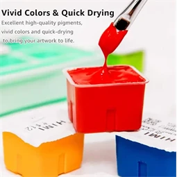 Tempera gouache 18db-os HIMI Jelly Cup 15x30g+3ecset green case