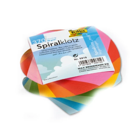 Tépőtömb színes FOLIA 7,5x7,5cm spirálos, midi