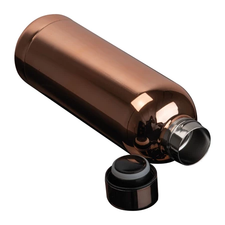 Termosz kulacs 500ml duplafalú, vákuumus rozsdamentes acél, szivárgásmentes, rose gold szinben fénylik, 5,6x7,3x21,4cm
