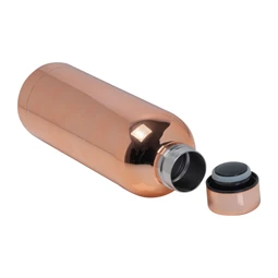 Termosz kulacs 500ml duplafalú, vákuumus rozsdamentes acél, szivárgásmentes, rose gold szinben fénylik, 5,6x7,3x21,4cm