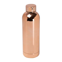 Termosz kulacs 500ml duplafalú, vákuumus rozsdamentes acél, szivárgásmentes, rose gold szinben fénylik, 5,6x7,3x21,4cm