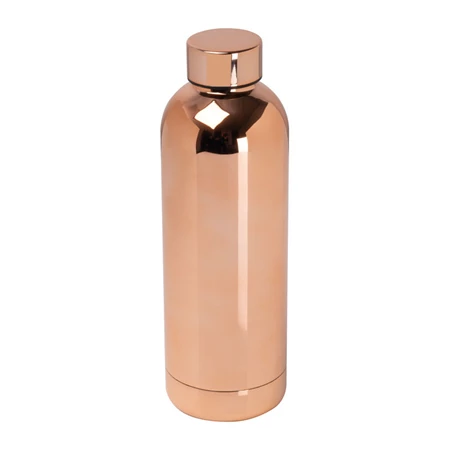 Termosz kulacs 500ml duplafalú, vákuumus rozsdamentes acél, szivárgásmentes, rose gold szinben fénylik, 5,6x7,3x21,4cm